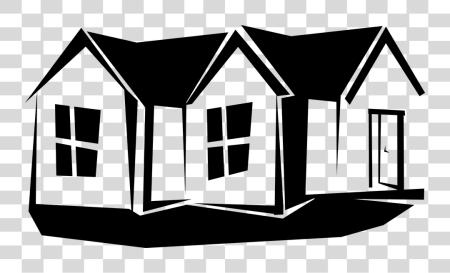 Download Rumah vector House negro y blanco PNG file