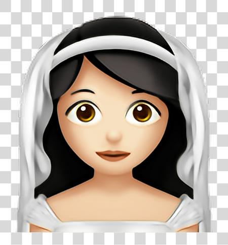 Download Bride With Veil Emoji Emoji Bride PNG file