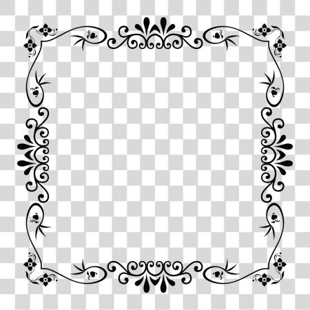 Download Styledesignabstract Cute Black And White Page Border PNG file