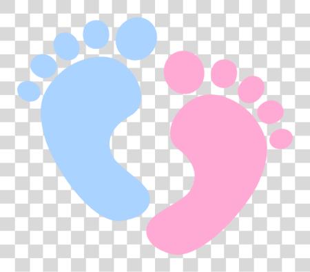 下载 婴儿 Feet 蓝色 和 粉红色 婴儿 Footprints PNG file