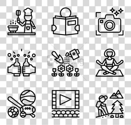 تحميل Hobbies 36 أيقونات خيال أيقونة بي ان جي ملف