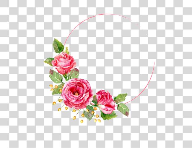 Download Romnticas Rosas Vermelhas Pintadas Com Decoraes rosa rosa Corner Clip arte