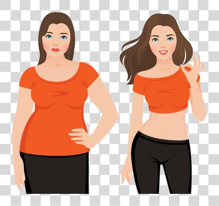 Download Before And After Weight Loss Fat And Slim Woman Slim Before And After PNG file