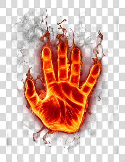 Download fuego mano en fuego PNG file