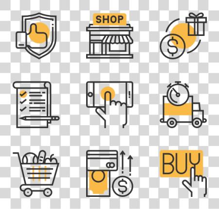 Download compras y Retail Icons Shop icono pancarta Operating sistema icono PNG file