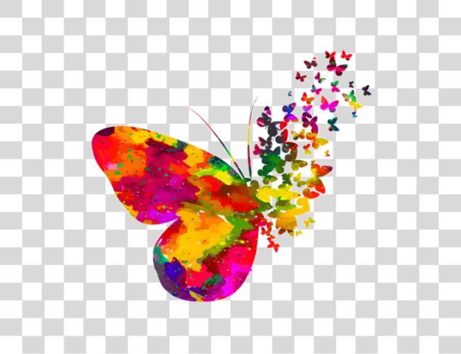 Download Papillons Pinturas De Mariposas Mariposas Bellas mariposa corazón acuarela Clip arte