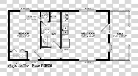 Download Floor Plans For 12 X 24 Sheds Homes 15 48 House Plan PNG file