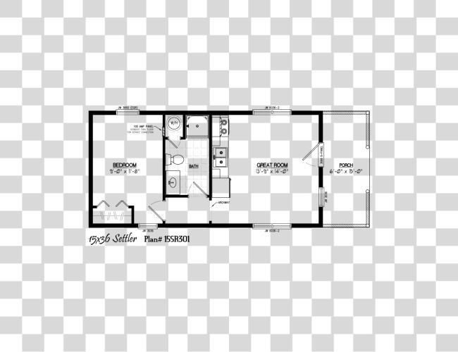 تحميل Floor Plans الى 12 اكس 24 Sheds Homes 15 48 منزل Plan مقطوعة فن