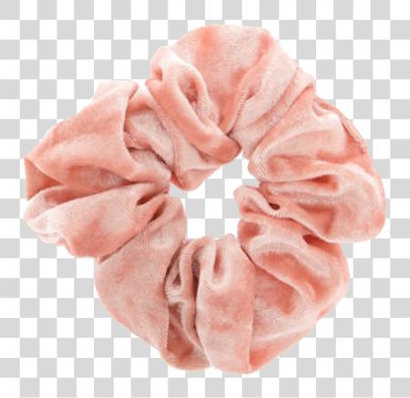 Download clothes scrunchie pink silk hair band cute Pink Scrunchie PNG file