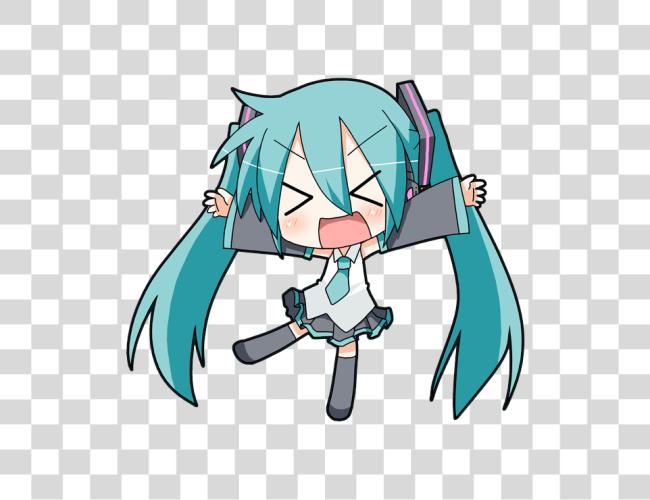 下载 Miku Chibi Vocaloid Chibi Miku Clip 艺术