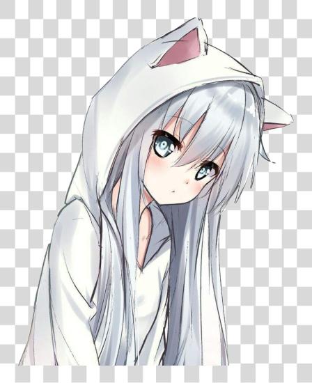 Download cutegirl anime girl cat PNG file