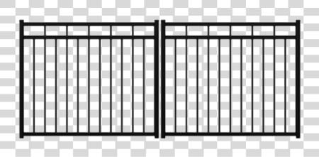 Download Mansion Gate Grill Fence Design PNG file