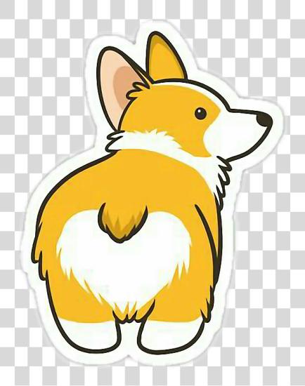 Download Stickers Tumblr lindo perro amarillo Yellowdog amarillo Stickers Corgi PNG file