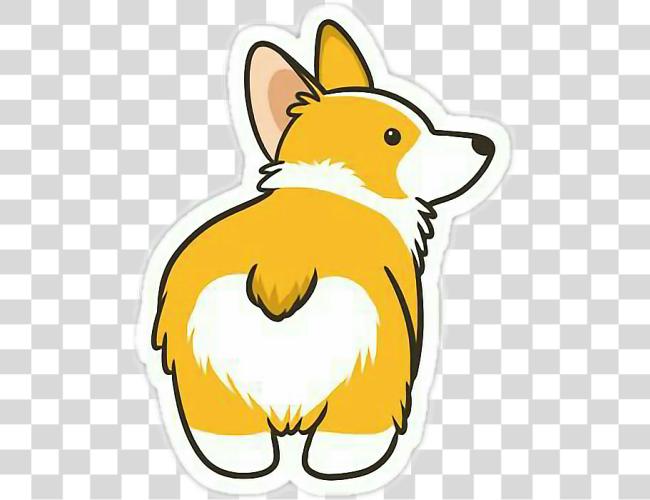 Download Stickers Tumblr lindo perro amarillo Yellowdog amarillo Stickers Corgi Clip arte