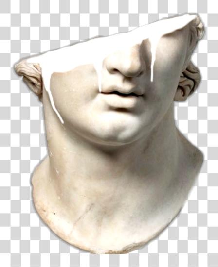 Download Ftestickers Sculpture Aesthetic Head Greek Statue Head PNG file