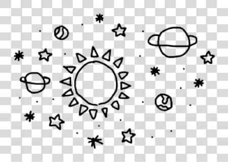 下载 planet planets stars sun doodle sketch freetoedit 太空 美学 PNG file