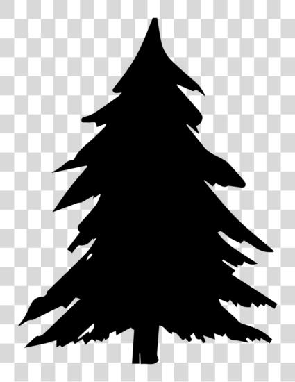 下载 Pine Trees Silhouette 黑色 Christmas Tree PNG file