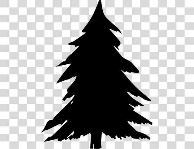 Download Pine Trees Silhouette Black Christmas Tree Clip Art