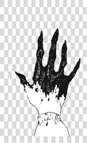 Download Drawing Creepy Aesthetic Demon Hand Drawing PNG file