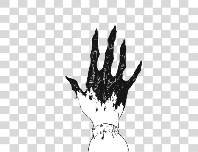 Download Drawing Creepy Aesthetic Demon Hand Drawing Clip Art