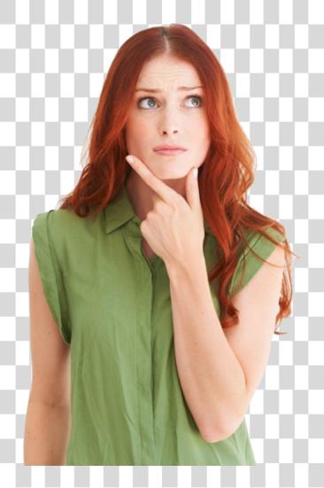 Download Confuse Girl PNG file