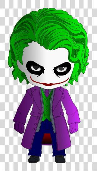 Download Joker On Webstockreview Cartoon Heath Ledger Joker Chibi PNG file