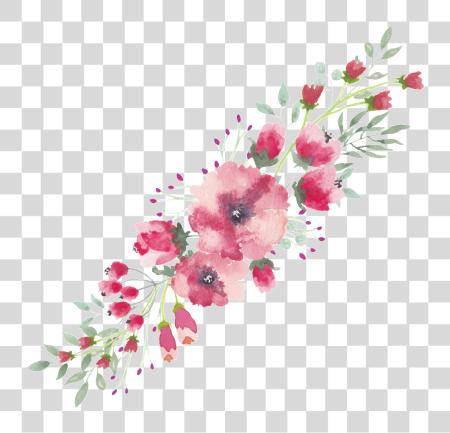 Download Watercolor Flower Lace Border Watercolor Floral Border PNG file