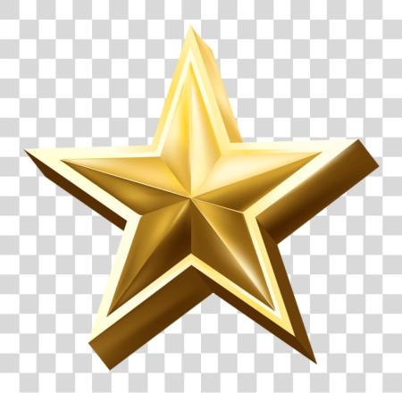 Download Gold Star Golden Star 3d PNG file