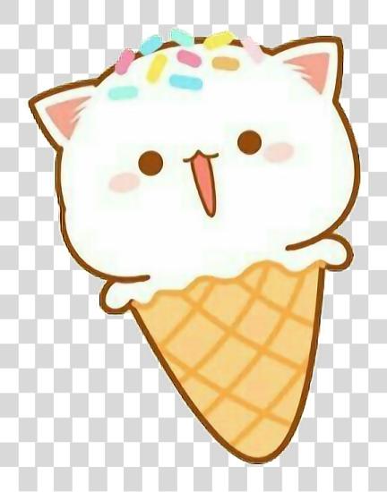 تحميل kawaii cute little قلوب ملصقات sticker جليد كريم مخروط بي ان جي ملف