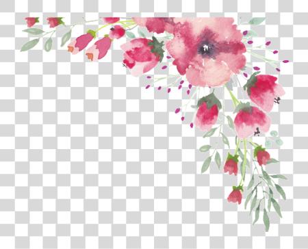 Download Watercolor Flower Lace Border 1 Watercolor Floral Border PNG file