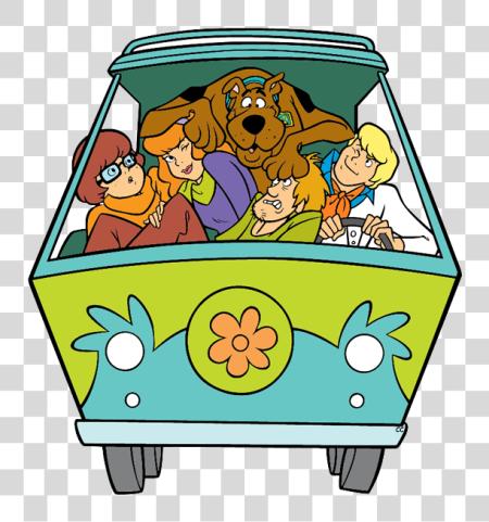 Download Scooby Doo Halloween Scooby Doo Gang In Mystery Machine PNG file