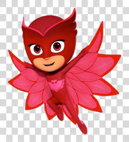 Download Pj Masks Owlette volando Away Heroes En Pijamas Rojo PNG file