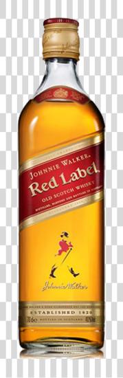 Download Combo Whisky Johnnie Walker Red Label 75cl PNG file