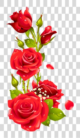 Download Flores En Formato Rose Flower Design Border PNG file