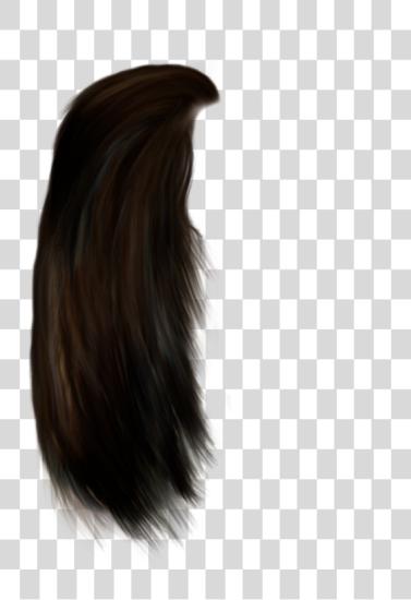 Download Beautiful marrón Darkbrown rojo Wig cabello Longhair largo cabello masculino PNG file