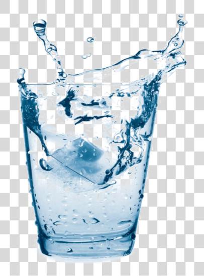 Download Water Glass Splash Image Ice Cold Glass Of Water PNG file