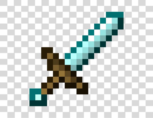 Download New Iron Sword Texture Minecraft Diamond Sword Pixel Clip Art