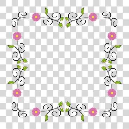 Download Floral Flower Flourish Border Frame Abstract Frame Flower Border Designs PNG file