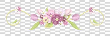 下载 Scrapbook Flowers 春天 花 Border Barras Separadoras Flores Verdes PNG file