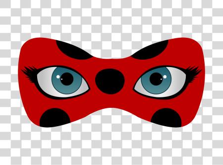 Download lady bug mask red with eyes PNG file