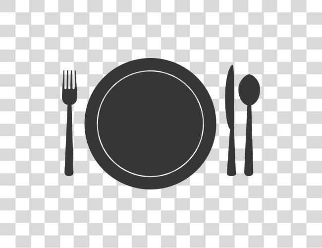 Download Fork y cuchara plato y Silverware Clip arte