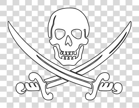 下载 Pirate Skull Malvorlage Piratenkopf PNG file