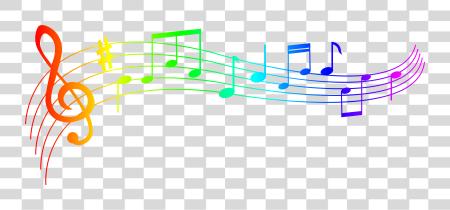 Download Colorful Music Notes PNG file