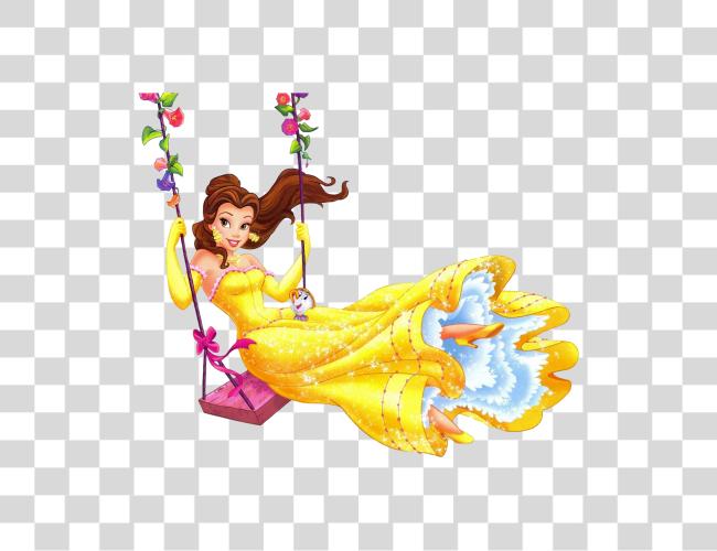 Download disney princesa Swings princesa Belle en Swing Clip arte