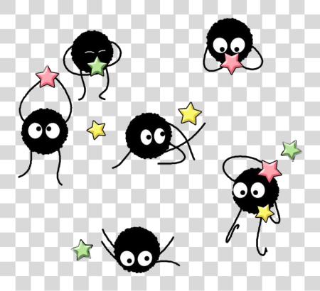 Download spiritedaway totoro totorolove noface animation Soot Sprite Sticker PNG file