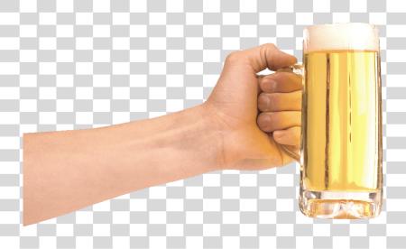 Download Drink para en mano sosteniendo cerveza Glass PNG file