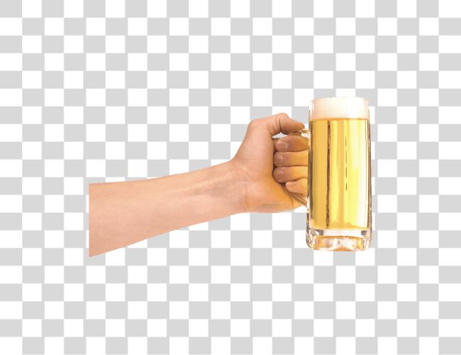 Download Drink For On Hand Holding Beer Glass Clip Art