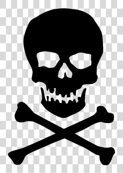 下载 黑色 Skull Image Death Skull 和 Crossbones PNG file