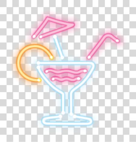 Download Cocktail Drink For Cocktail Neon PNG file