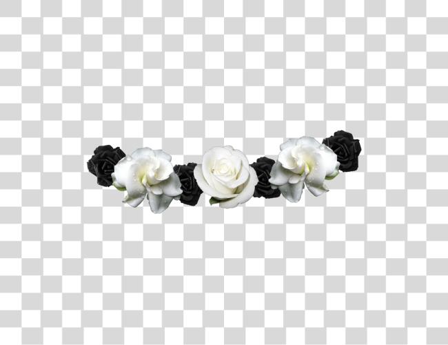 Download flor corona Jadziadaxofficial Mpvbrrcwcrcfbng negro y blanco flor corona Clip arte